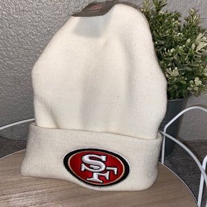 white 49ers beanie